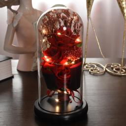LED Flor Eterna com 3 Cabeças, Flor Artificial, Natal, Casamento, Dia Dos Namorados, Presente De Aniversário, Decoração De Casa - Image 4