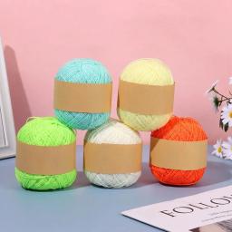 50m atualizar luminoso chunky fio brilho no escuro fluorescente fio tricô brilho linha diy artesanal poliéster costura suprimentos - Image 2