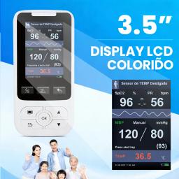 Monitor portátil de sinais vitais, monitor multiparâmetro clínico hospitalar, taxa de pacientes, spo2 pr nibp temp, equipamento de enfermagem humana - Image 3