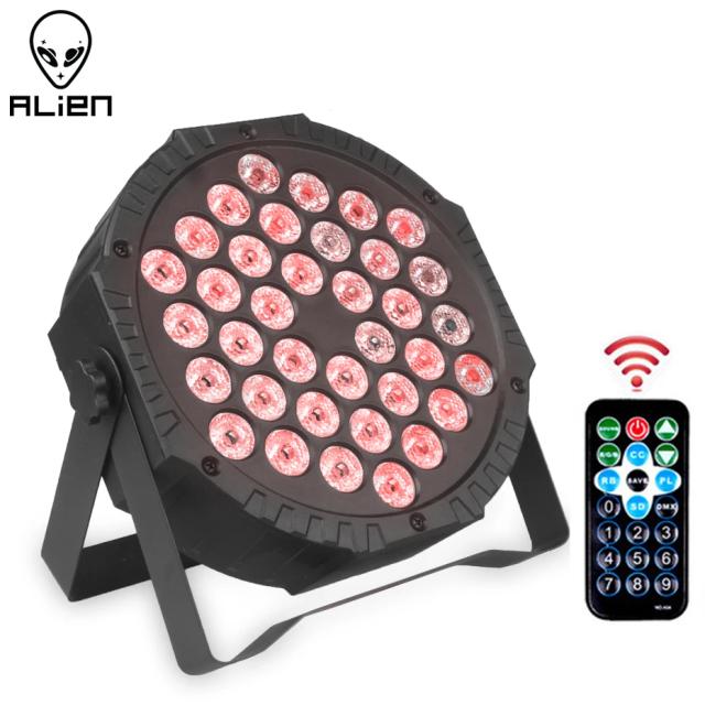 Luz de Festa ALIEN 36 LED RGB DMX 512 para DJ, Disco, Casamentos e Aniversários com Ativação por Som