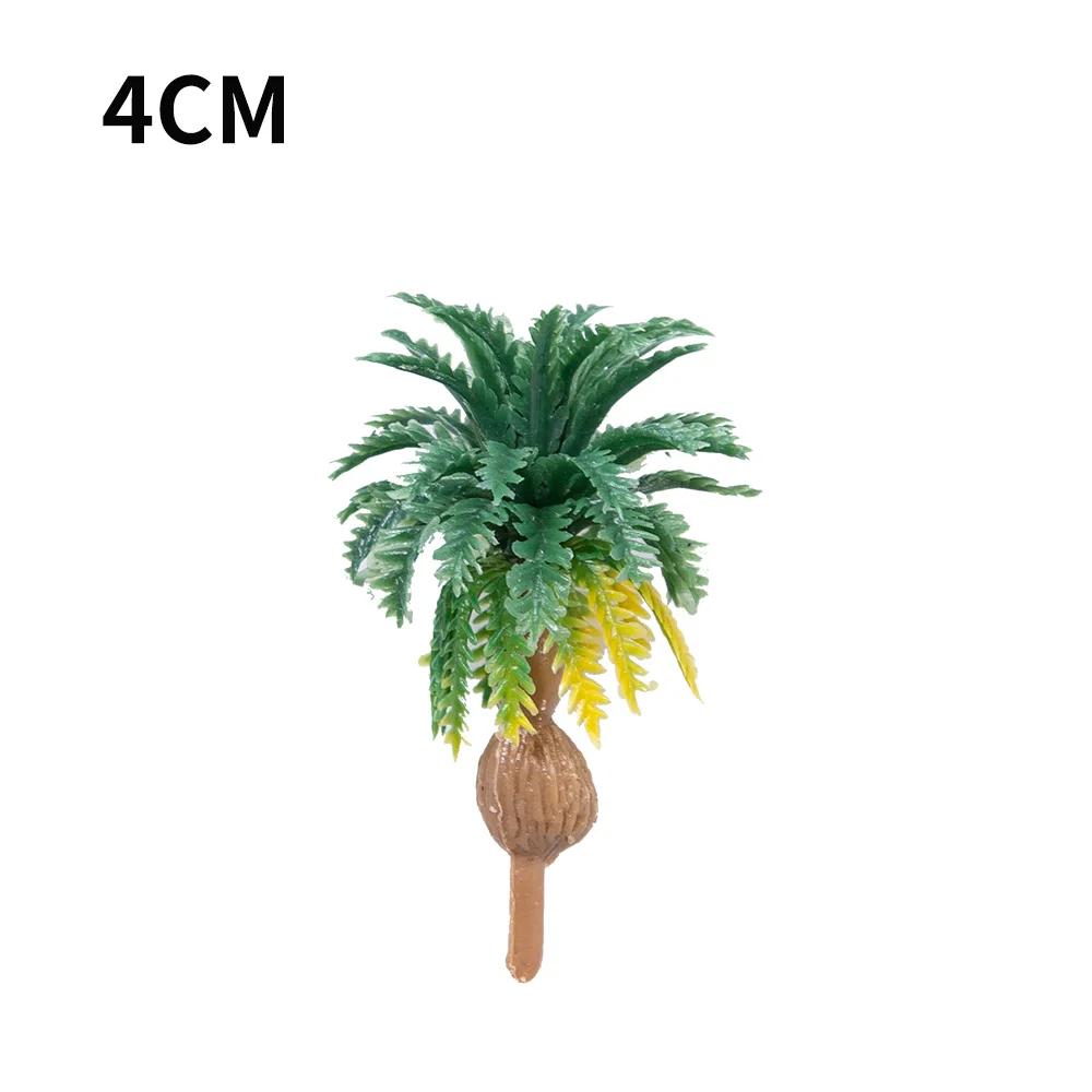 Mini coqueiro palmeiras para layout ferroviário, árvores modelos, arbusto, plantas florestais materiais, mesa de areia, layout de paisagem, 4 cm, 6 cm, 8 cm, 10cm, DIY - Image 1