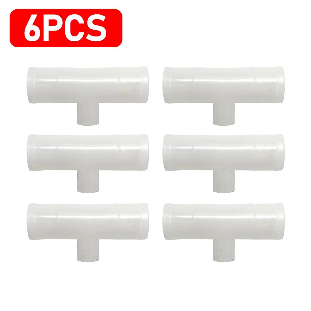 Gado de plástico bebendo alimentador Tee conector, frango automático bebedor tigela, copos de água do pássaro, PVC Tee Fittings, 20 25mm, 30-6Pcs - Image 1