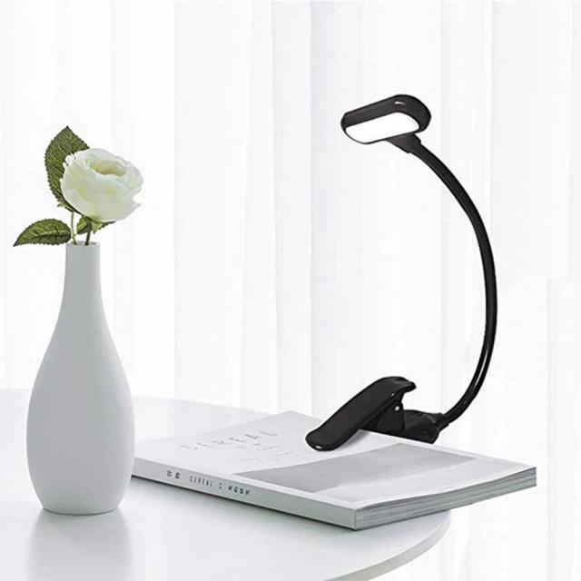 Lâmpada de Mesa LED Recarregável com Braçadeira e Ângulo Ajustável para Leitura Profissional de Partituras