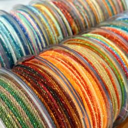 Fio de algodão 1.2mm segmento tingido corda de algodão sonhador espumante céu estrelado corda tecida novo estilo chinês fio de brinquedo cultural - Image 1