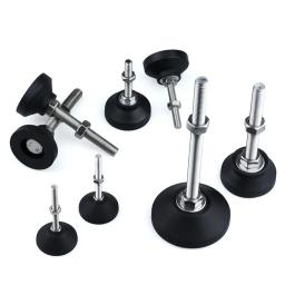 Almofada de aço inoxidável nivelamento pé, torno ajustável perna, base giratória pernas articuladas, tipo de rosca, SS304, M5, M6, Dia 30mm, 4pcs - Image 4