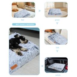 Impermeável memória espuma Pet Bed, Dog Crate Mat, Removível lavável Faux Fur Cover, Ortopédico, Anti-Slip Bottom - Image 5