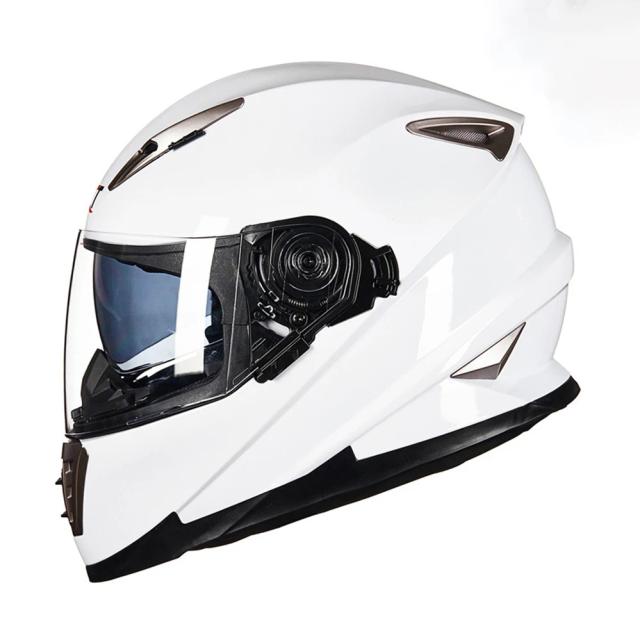 Capacete de Motocicleta Integral com Lente Dupla - Proteção Total para Todas as Estações