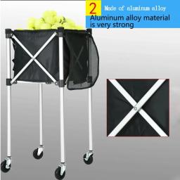 Cesta de tênis com rodas, Pro Tennis Ball, Premium Practice Pickleball, Funil de beisebol com rodas, Carrinho de ensino esportivo, Segure 160 - Image 6