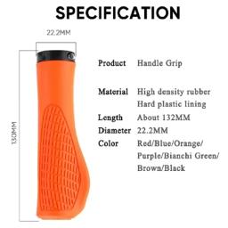 Guidão de borracha para mountain bikes, antiderrapante e à prova de choque, acessórios de bicicleta, plástico rígido - Image 2