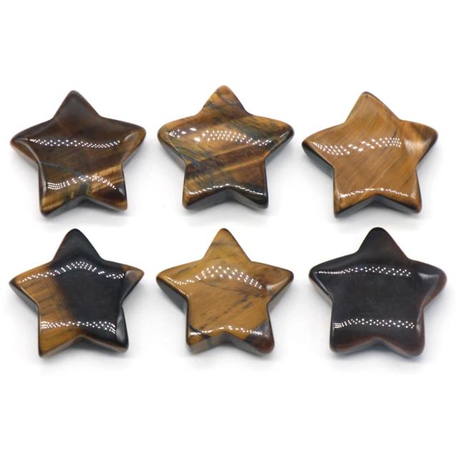 Estrela de Cristal Natural Ônix para Meditação e Reiki - Decoração Elegante 30x30mm