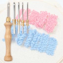 Ajustável Knitting Bordado Pen Kit, Punch Needle Tool, Weaving Tools, DIY Craft, Cross Stitch, Acessórios de costura - Image 1