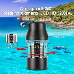 9 "Fish Finder Câmera Pesca Subaquática, 360 graus de rotação, TFT DVR, IP68 impermeável, 38 LEDs para o gelo/mar, Rio Pesca - Image 5