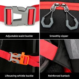 Mochila de caminhada com capa de chuva ao ar livre escalada acampamento mochila à prova dwaterproof água trekking viagem daypack sacos suspensão destacáveis - Image 3