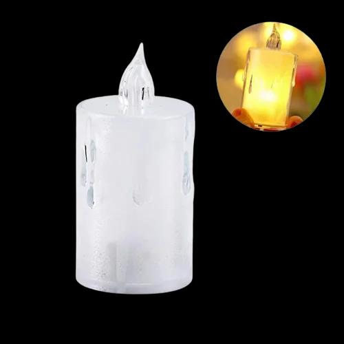 Vela LED Eletrônica Decorativa para Festas e Celebrações: Ideal para Aniversários, Casamentos e Natal