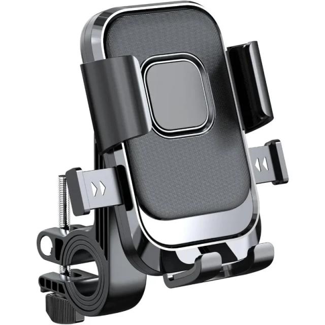 Suporte Universal para Telefone de Bicicleta com Rotação 360°, Clip para GPS e Operação com Uma Mão, Ideal para Motocicletas, ATV e Scooters