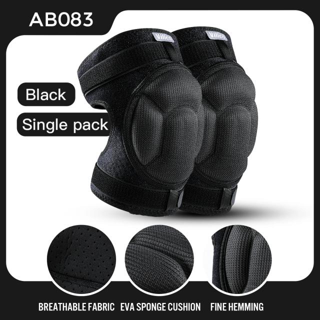 Joelheiras Anti Colisão com Espessamento para Voleibol e Esportes Radicais, Proteção e Apoio Elástico para os Joelhos