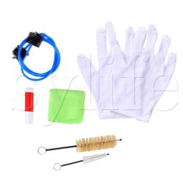 Kit de manutenção de limpeza de saxofone, 6 peças de pano com escova de lubrificante de cortiça - Image 2