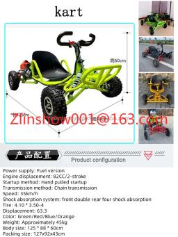 Mini kart off-road para todos os terrenos, kart alimentado por combustível para adultos e jovens, bicicleta de praia infantil fabricada por nome - Image 5