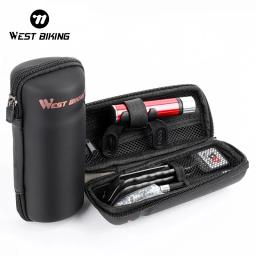 Kit portátil para conserto de bicicleta west biking, conjunto de ferramentas com bomba de armazenamento de pneu de estrada e mtb - Image 1