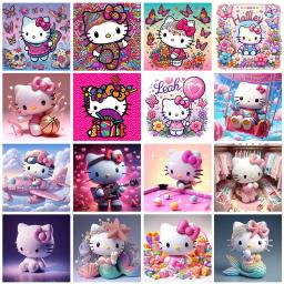 Sanrio-Hello Kitty Kit Pintura Diamante, DIY, Handmade, Água, Bordados Cruz, Mosaico, Decoração para casa - Image 1