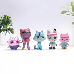 13 pçs gabby dollhouse anime figura brinquedo carro sorridente gato abraço gaby menina bonecas mercat dos desenhos animados figura de ação natal aniversário crianças presente - Image 3