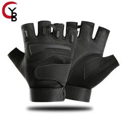 YANBIGUO 1 par de luvas sem dedos para moto motocicleta ciclismo escalada caminhadas caça - Image 1