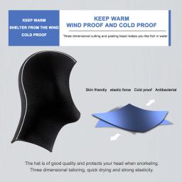 3/5mm unissex touca de natação neoprene mergulho capuz com ombro equipamento de mergulho chapéu boné inverno nadar quente wetsuit - Image 3