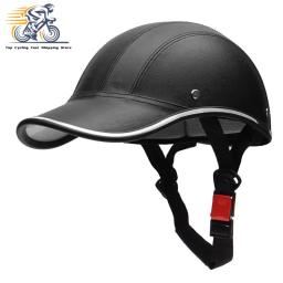 Capacete de bicicleta, capacete de segurança para ciclismo mtb, meio capacete de motocicleta estilo boné de beisebol, equipamento de proteção para adultos, novo - Image 1