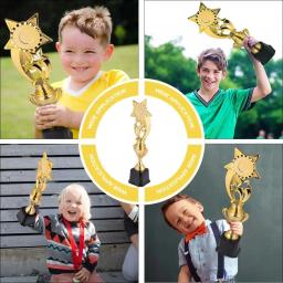 Plástico Prêmio Troféu para Competição Sports Game, Golden Plating Vencedor, Prêmio Toy School, recompensando a oferta - Image 4