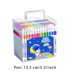 Marcadores de tinta acrílica com caixa de armazenamento, arte suprimentos, projetos artesanais DIY, madeira, metal, rocha, 120pcs - Image 6
