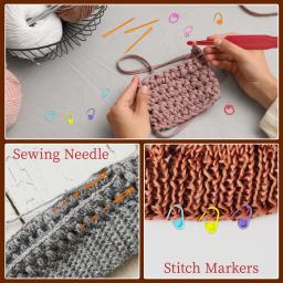 Silicone Handle Aluminum Crochet Needle Set, Gancho de crochê vermelho, Ganchos ergonômicos para mãos artríticas, Presentes de crochê, 9Pcs - Image 5