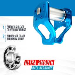 Polia de alumínio cabo mosquetão com Widen Ball Bearing, Escalada Acessórios e Outdoor Flood Rescue Pulley, 30KN - Image 2