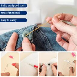 Kits de costura multifuncionais completos, ferramentas de costura DIY, acessórios de costura, caixa para acolchoamento manual, costura, fio bordado - Image 3