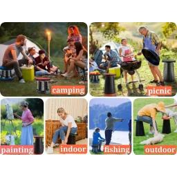 Folding telescópica fezes ao ar livre, cadeira dobrável portátil, fezes de pesca, filas de viagem, cadeira Mazar Household, 2pcs - Image 6