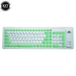 Portátil impermeável e Dustproof Silicone teclado, USB dobrável, 103 chaves, com fio para PC, laptops - Image 5