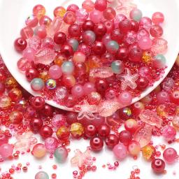 Contas de vidro estilo misto para fazer jóias, contas coloridas para pulseira e colar, suprimentos DIY artesanais, 12 cores, 50g por saco - Image 3