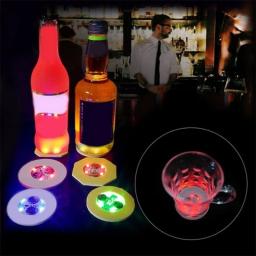 Luzes LED Luminous Coaster, Bar, KTV, Festa de Casamento, Copo Cocktail Drink, Iluminação Vaso, Garrafa Adesivos, Decoração, 6cm, 50Pcs - Image 4