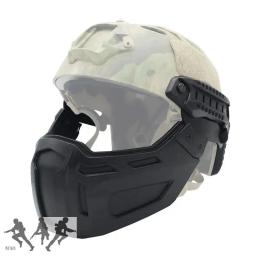 Paintball airsoft meia máscara facial proteção capacete ferroviário e viseira flip up óculos para capacete tático rápido - Image 3