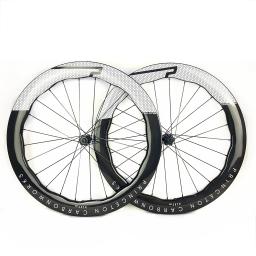 Conjunto de roda de freio a disco para bicicleta de estrada 700c, fibra de carbono, novo prineton peak 6560 largura 28mm, clincher/tubeless/tublar - Image 1