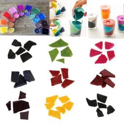 Chips de cera de vela, soja parafina, vermelho, laranja, azul, flocos multicoloridos, roxo, preto, verde, cera branca, molde, 10g - Image 6