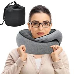 Travesseiro de pescoço para viagem, espuma de memória, formato de u, estilo caracol, suporte para pescoço, portátil, ajustável, macio, descanso de meio-dia, travesseiros para dormir - Image 1