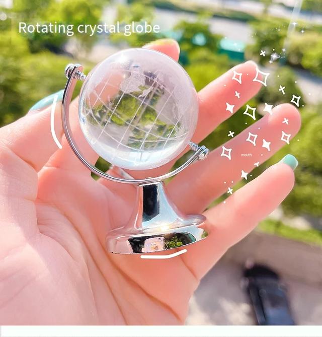 Mini Globo Voador: Ornamentos Criativos para Desktop e Decorações Transparentes Ideais como Presentes Estudantis