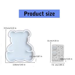 2 pces moldes gesso urso moldes fondant silicone para chocolate, artesanato arte - Image 6