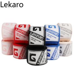 Lekaro-faixa de algodão stretch para boxer, bandagem de pulso para sanda, muay thai, boxer, treinamento de luta, relógio esportivo, 2 rolos, 4m - Image 1