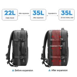 Mochila airbag expansível de grande capacidade para homens, armazenamento a vácuo, mochilas de viagem, 15.6 espaços, à prova d'água, usb, laptop, bolsa de negócios - Image 6
