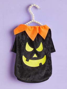 Halloween Pumpkin Plush Costume para Animais de Estimação, Cão, Gato, Cosplay, Roupas, Roupas, Hoodie Fleece, Suéter, Casaco, Fantasias para Cães, Cachorro - Image 3