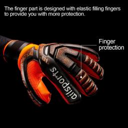 Luvas de goleiro de futebol, aderência forte para luvas de goleiro de futebol com tamanho 5/6/7/8/9/10/11 para crianças, jovens e adultos - Image 3