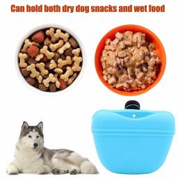 Silicone Pet Dog Training Waist Bag, Recompensa de comida portátil, Saco de armazenamento, Puppy Treat Pouch com clipe magnético, Pet Outing Supplies - Image 2