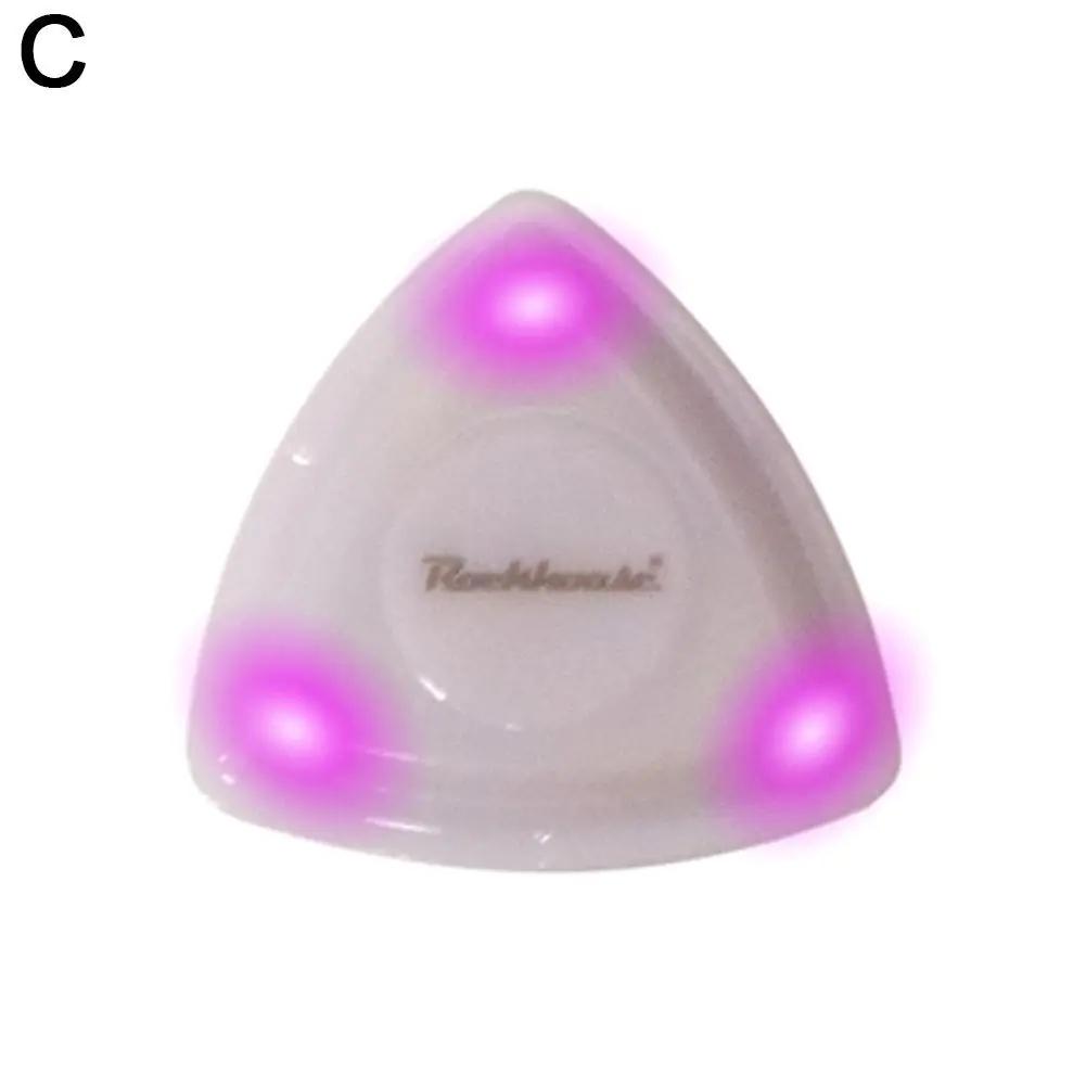 Palheta de guitarra brilhante com led, palhetas exclusivas para baixo, guitarra elétrica, bandolim e baixo, palheta luminosa de toque - Image 1