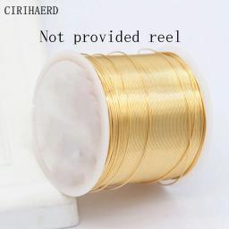 Real Banhado A Ouro Fios De Cobre, DIY Jóias Fazendo Suprimentos, Artesanato Acessórios, Materiais Beading, Latão Fio De Metal, 5 Metros, 14K - Image 3